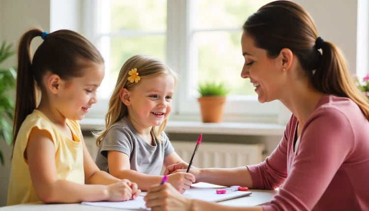 child begins speech therapy