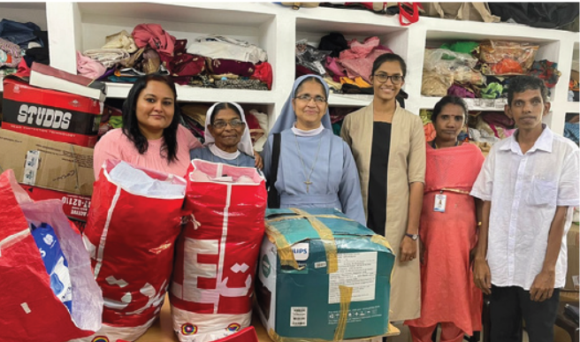 Clothes donated to Abhaya Bhavan Charitable Trust