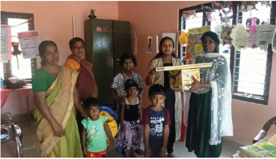 Donation of fan to Anganwadi No. 101,
