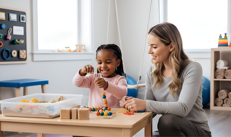 Pediatric occupational therapy session for autism and ADHD at Jewel Autism Centre.